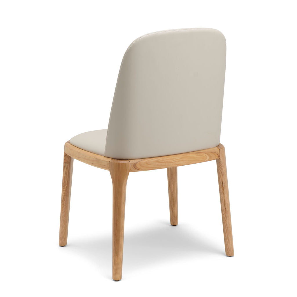 Margot Dining Chair, Vegan leather with oak legs