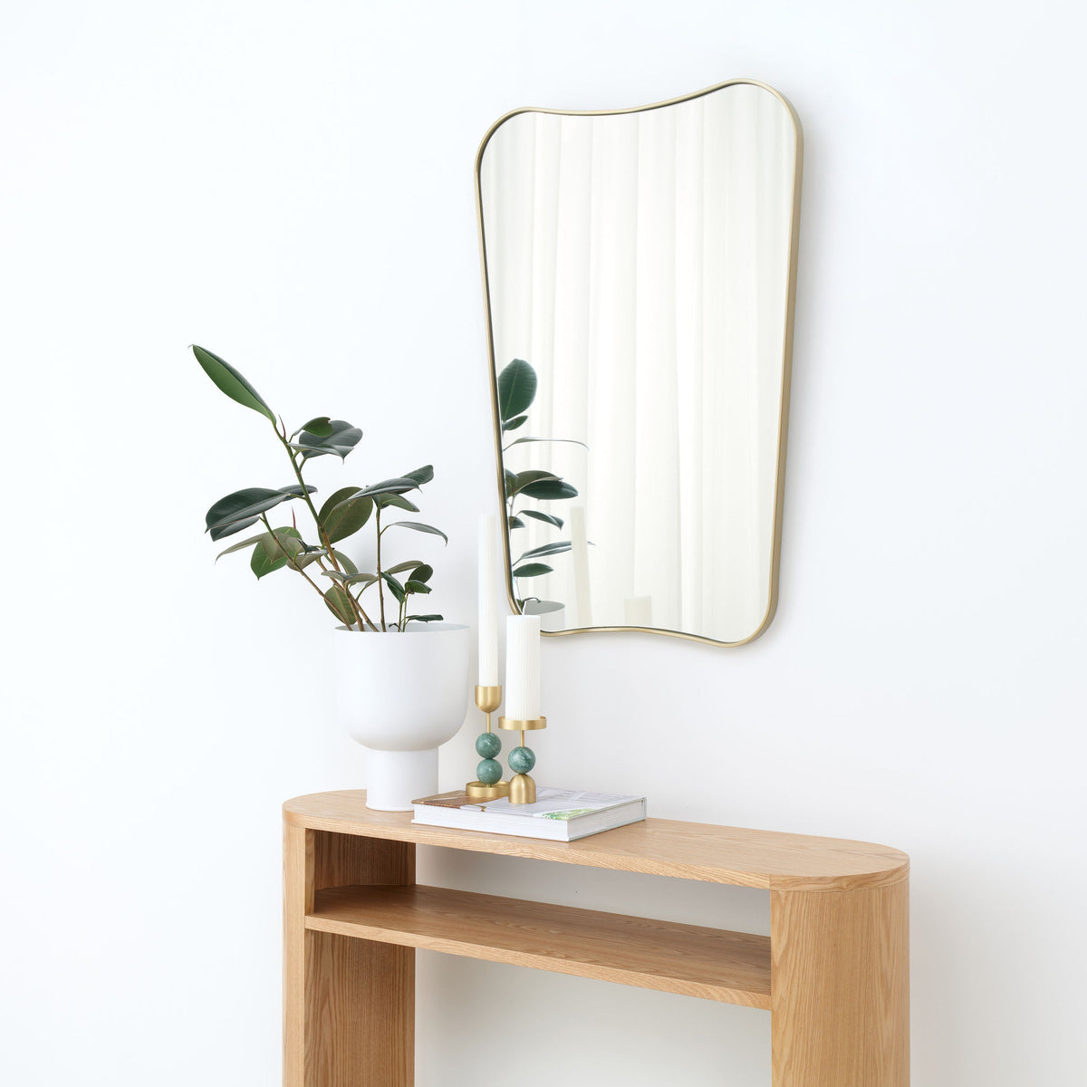 Studio Muse Mirror XS, Brass - Organic Mirrors + Delivery