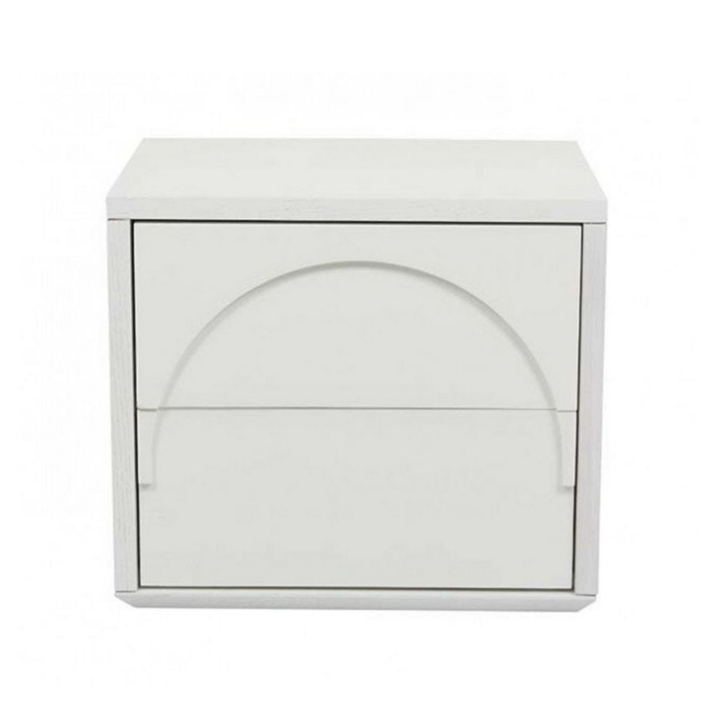 White Arch Bedside Table