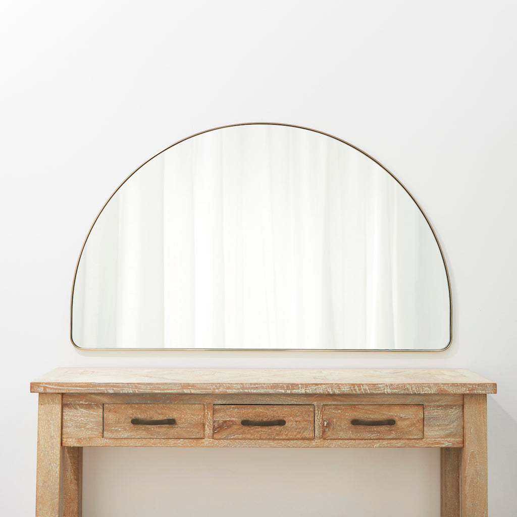 Studio XL Wide Wall Arch Mirror, Brass by Granite Lane high quality copper free bathroom mirror
