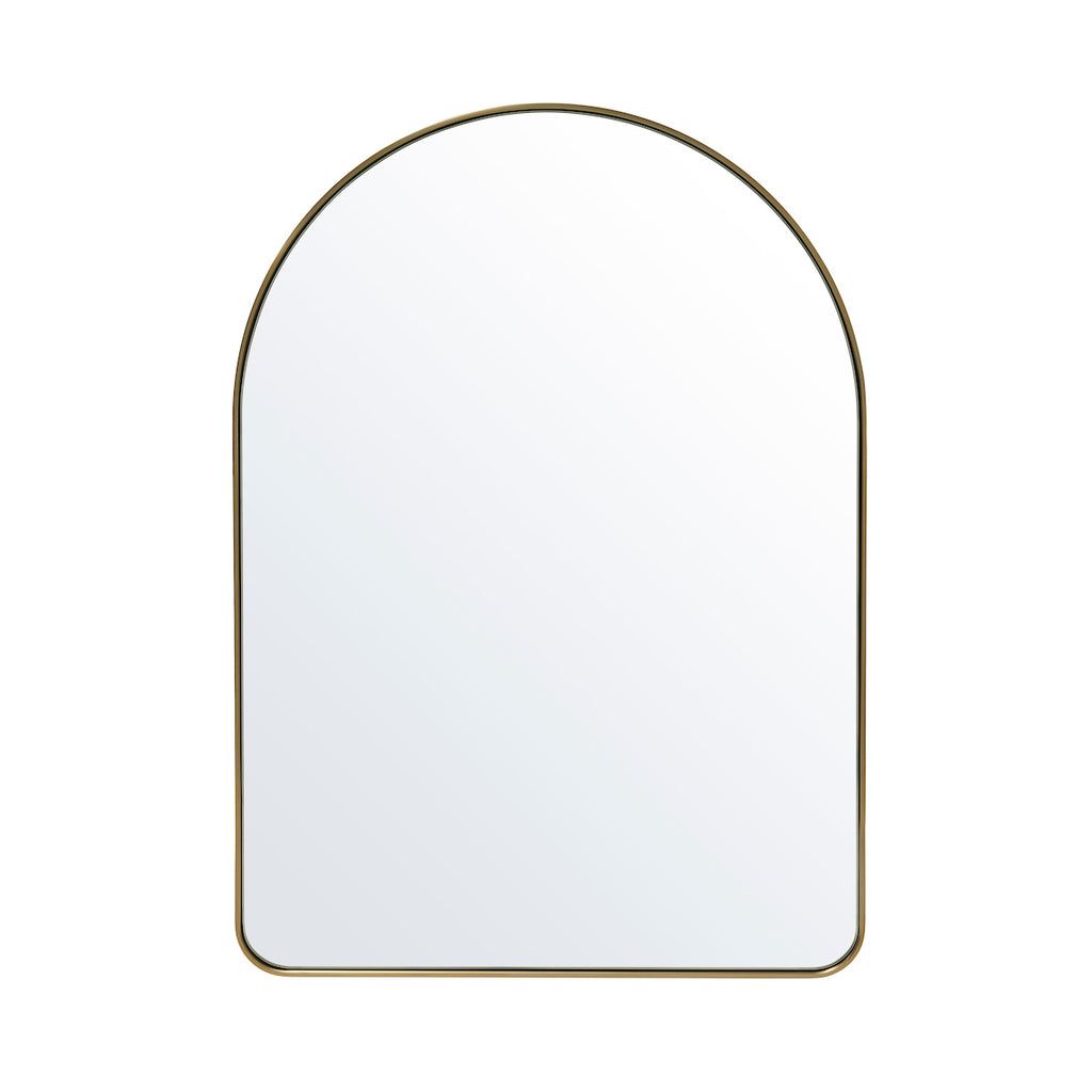 Studio Slim Wall Arch Mirror, Brass