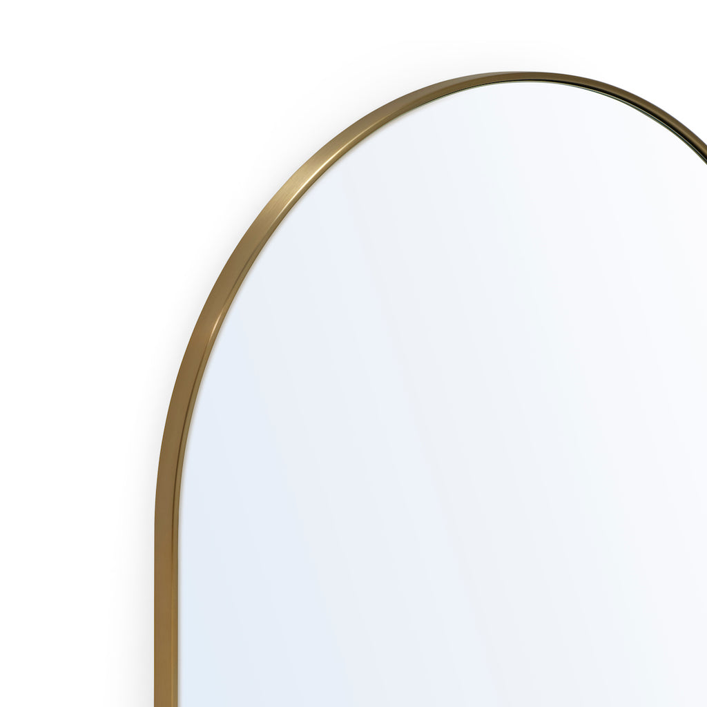Studio Slim Wall Arch Mirror, Brass