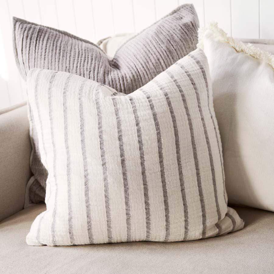 Eadie Cushions Sea Spray Cushion, Silver Grey / White