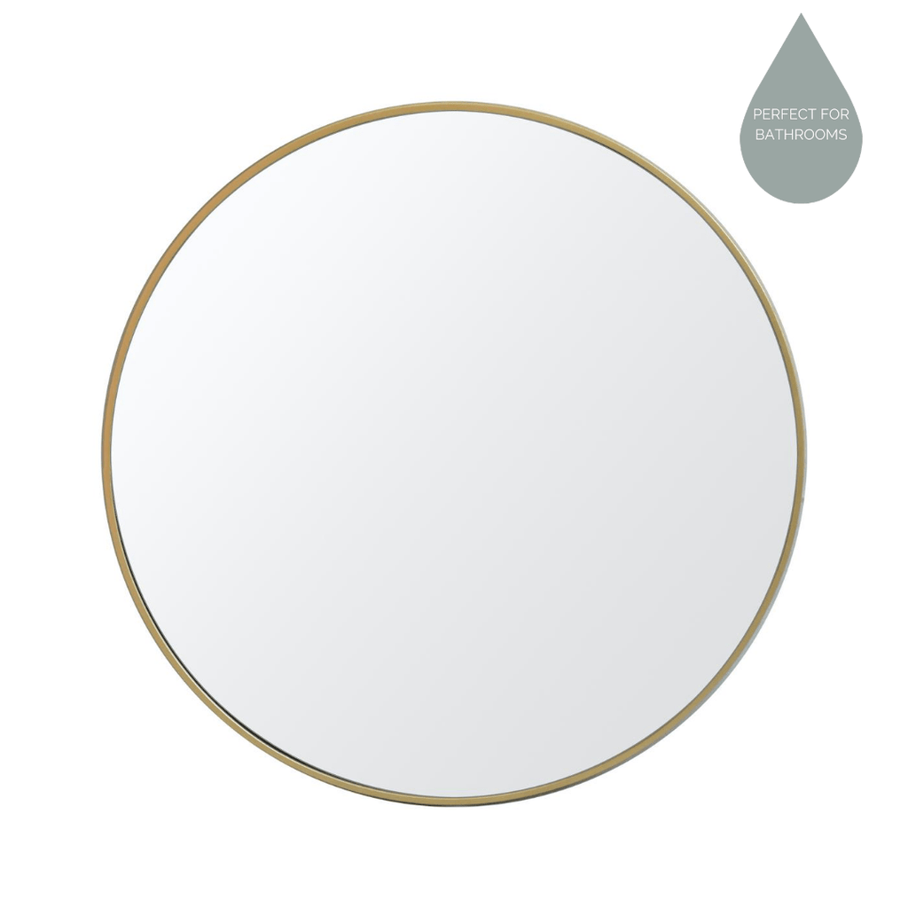 GL Mirror Round Mirrors, Brass