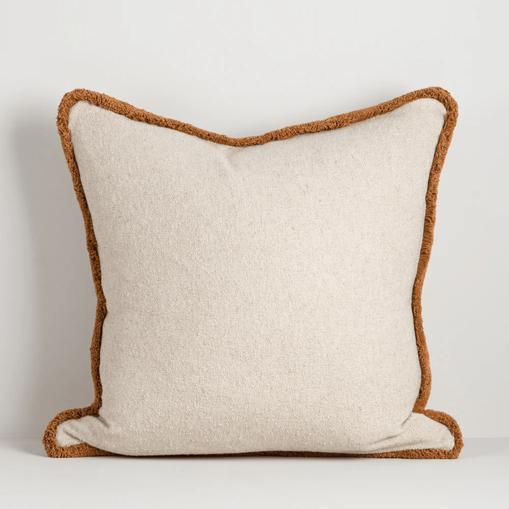 Baya Darcy Sienna Cushion in warm sienna tones