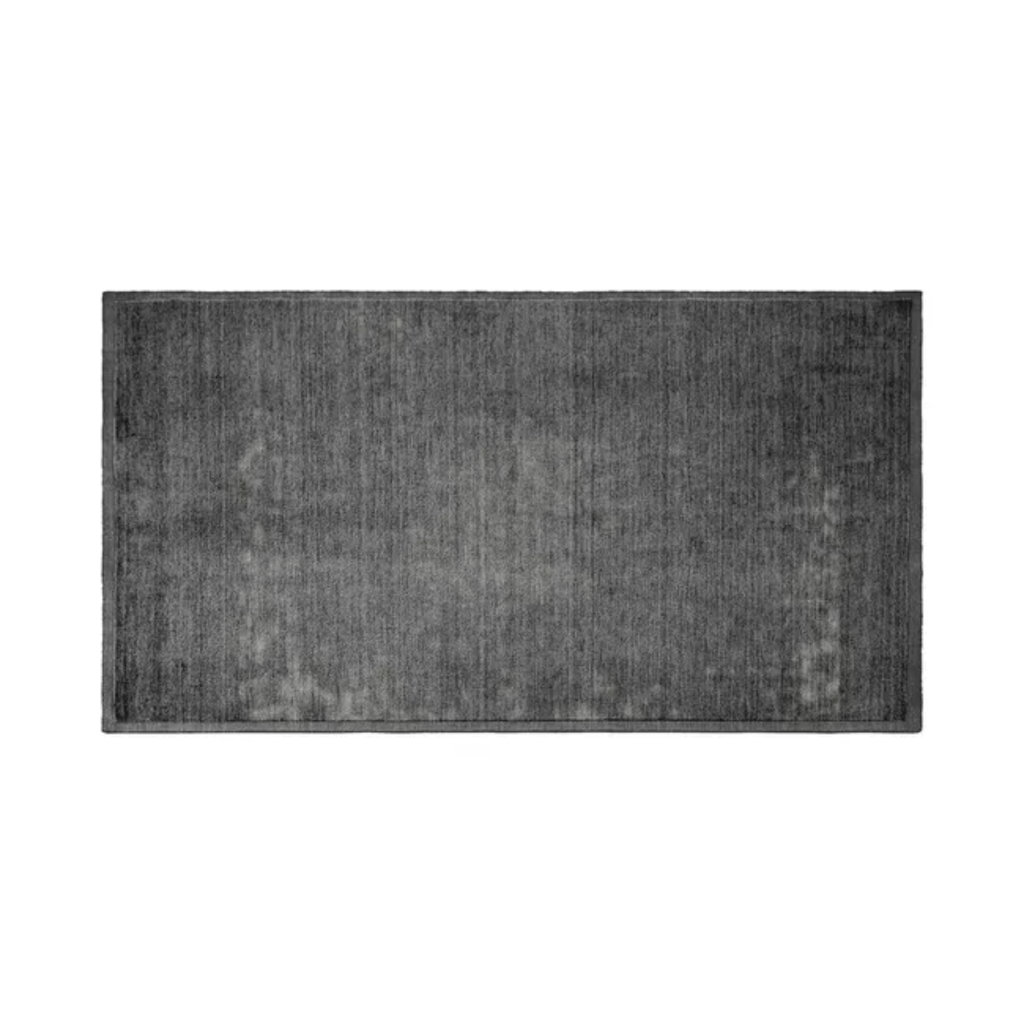 Dark grey modern easy care rug from GlobeWest called Bower Frame.  Available at Granite Lane in Perth.