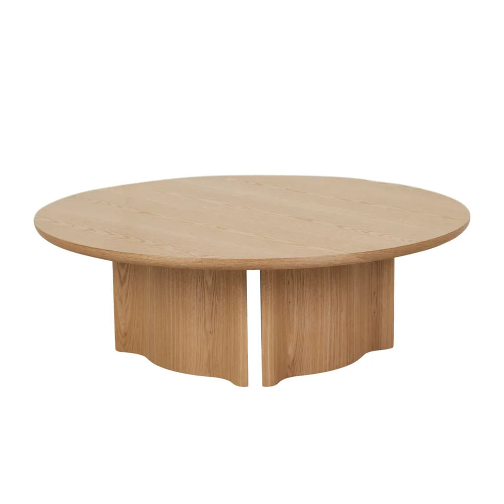 GlobeWest Leon Coffee Table featuring natural  ash wood grain and smooth surface