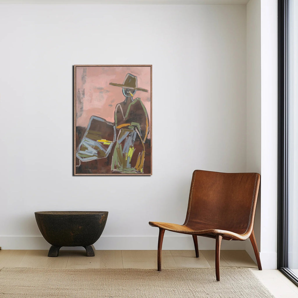 Australian Artist, Marcia Priestley Chaps Artwork. Unframed canvas.