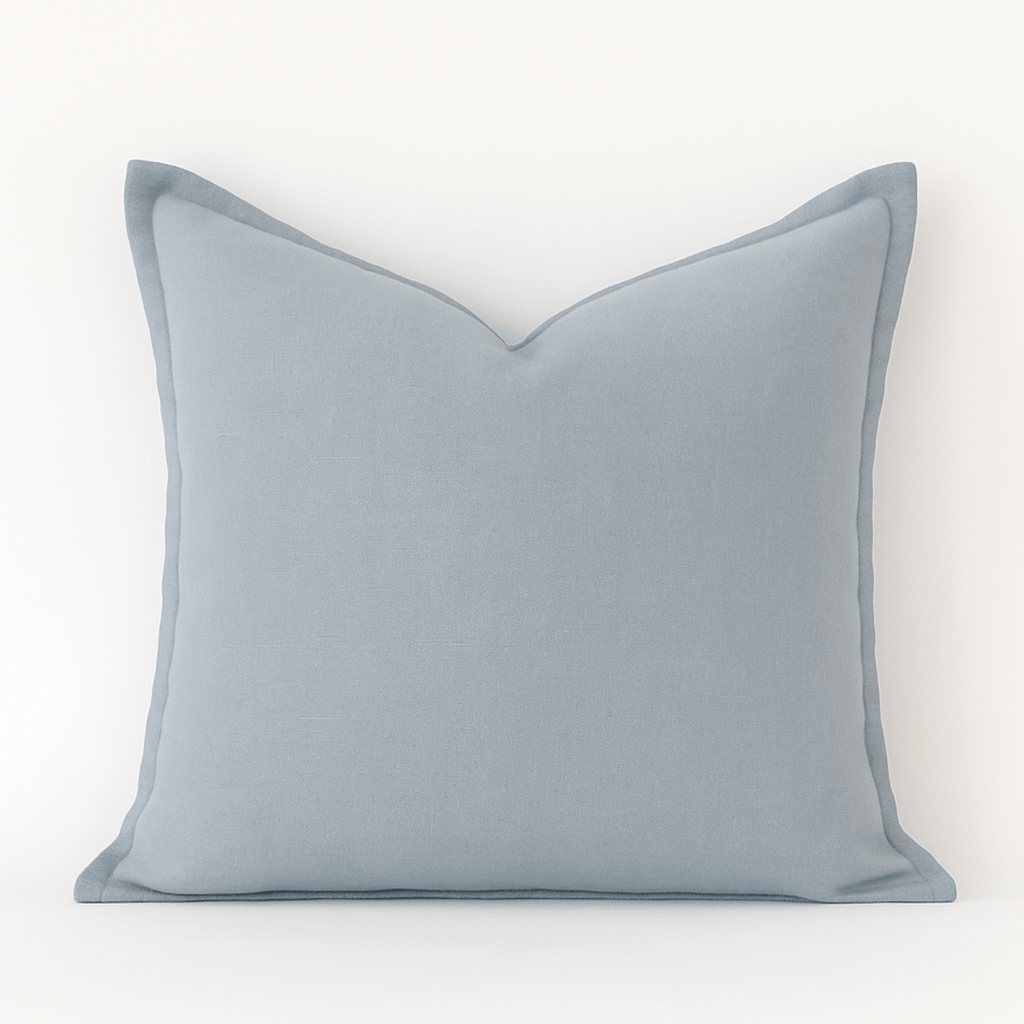 Large Sky Blue Linen Cushion  - Granite Lane Coco range premium quality