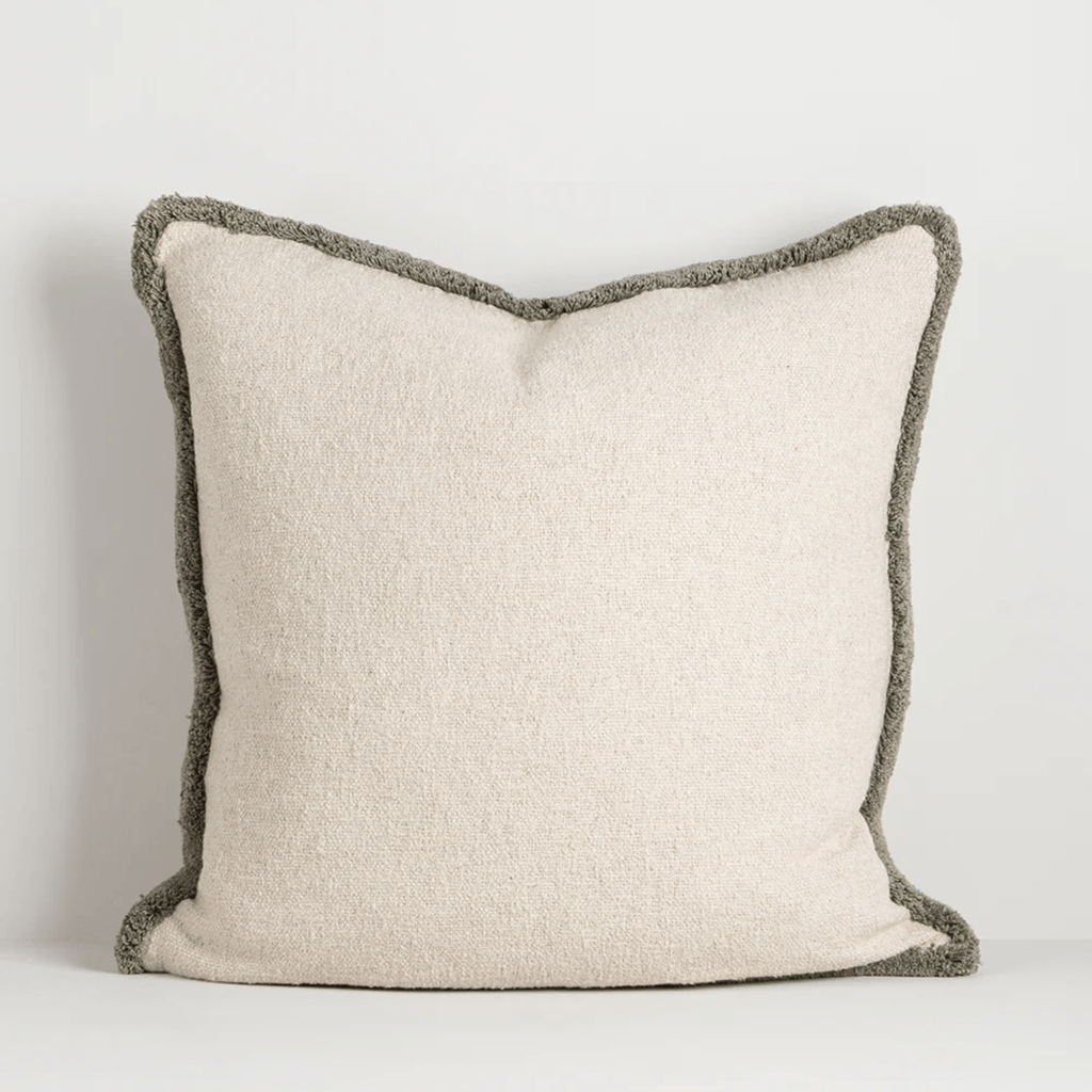 Baya Darcy Sage Cushion in muted sage green