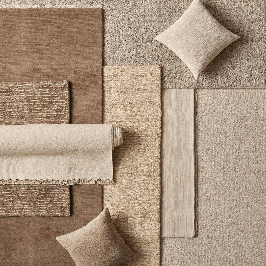 Weave Home Emilio Rug Canvas - lifestyle shot styled in contemporary living space