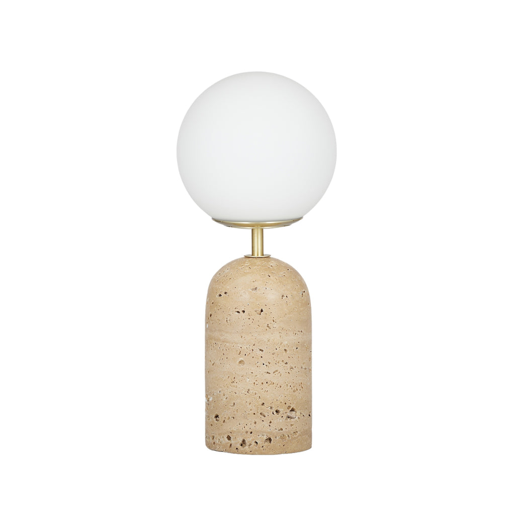 Firenze travertine lamp 15x35cm in natural stone - elegant table lamp for home lighting and décor