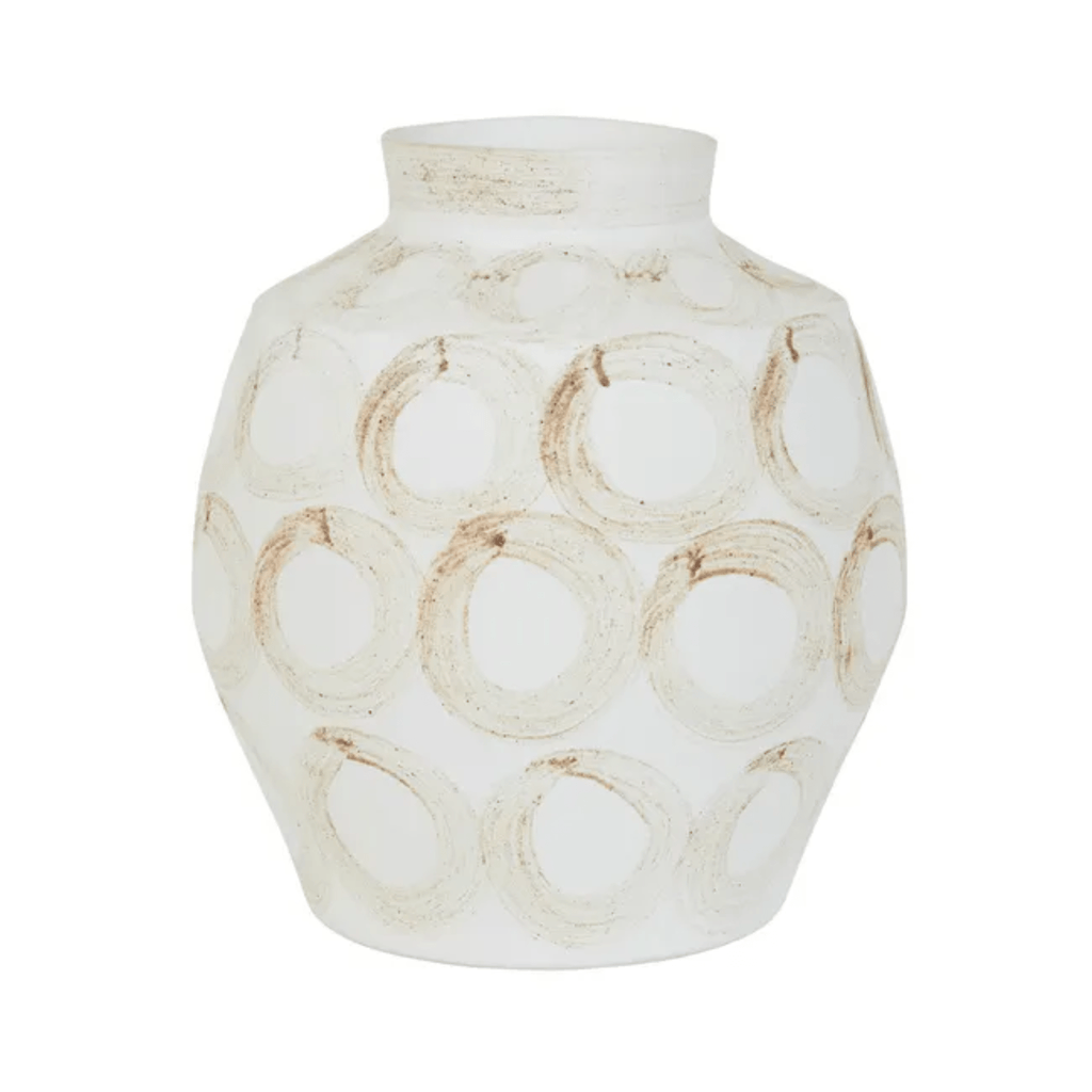 GlobeWest Forme Maya Vase White — decorative ceramic vase