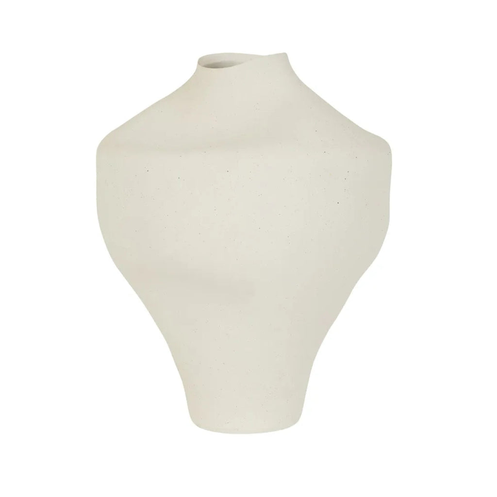 GlobeWest Forme Rina Vase White porcelain large sculptural modern décor