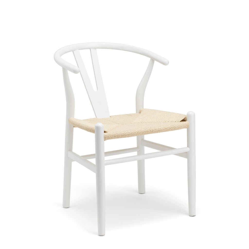 White wishbone chair by Granite Lane in Perth