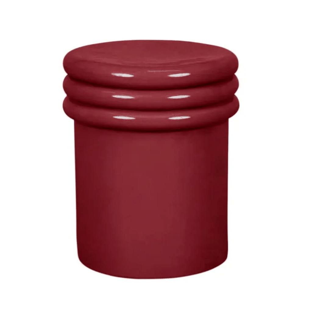 GlobeWest Hanson Round Side Table Cherry ceramic round side table 