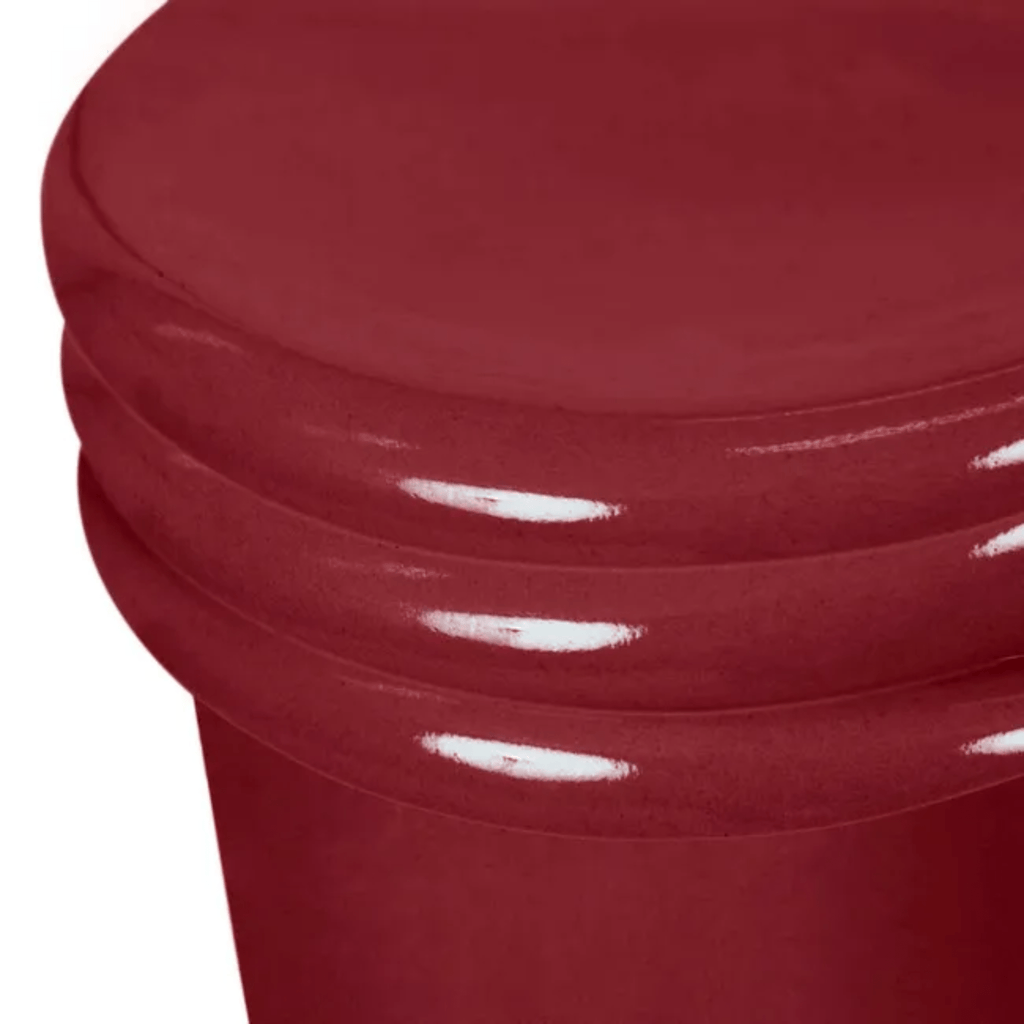 GlobeWest Hanson Round Side Table Cherry warm-toned ceramic accent