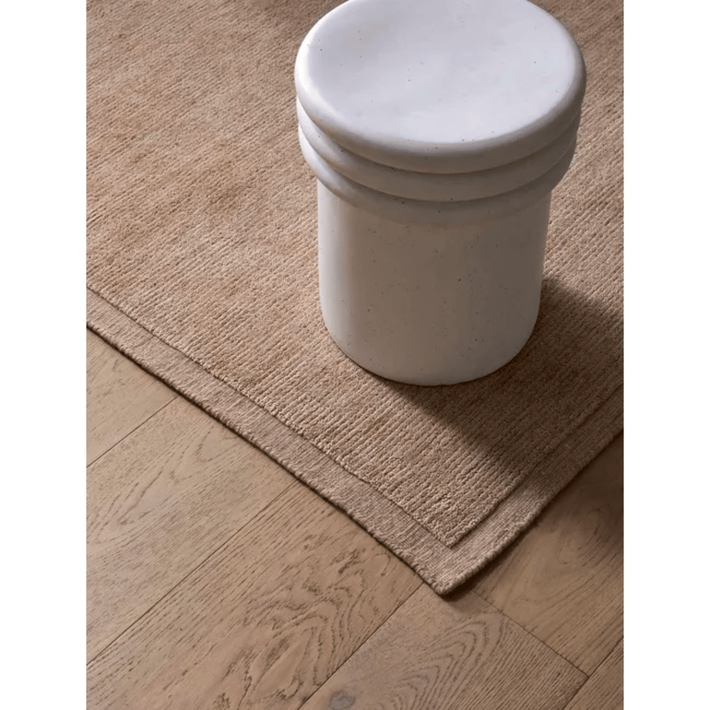 GlobeWest Hanson Round Side Table White Speckle ceramic modern detail