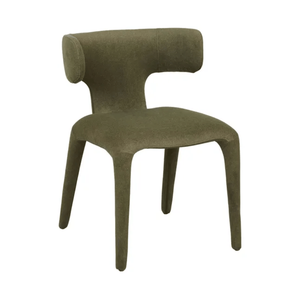 Premium GlobeWest Hector Dining Chair with luxurious Leaf fabric finish.