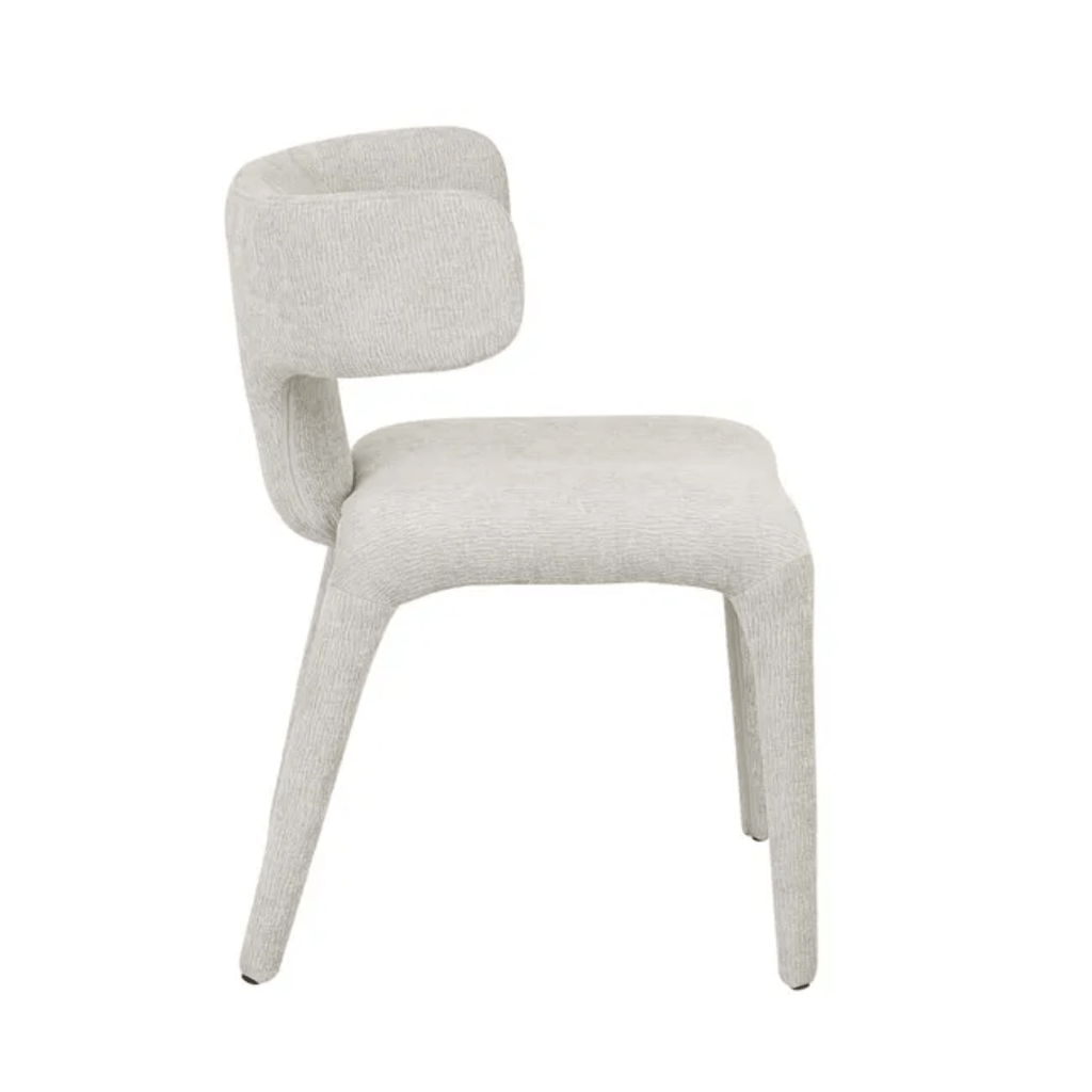 Modern GlobeWest Hector Dining Chair featuring sleek Silvermist upholstery