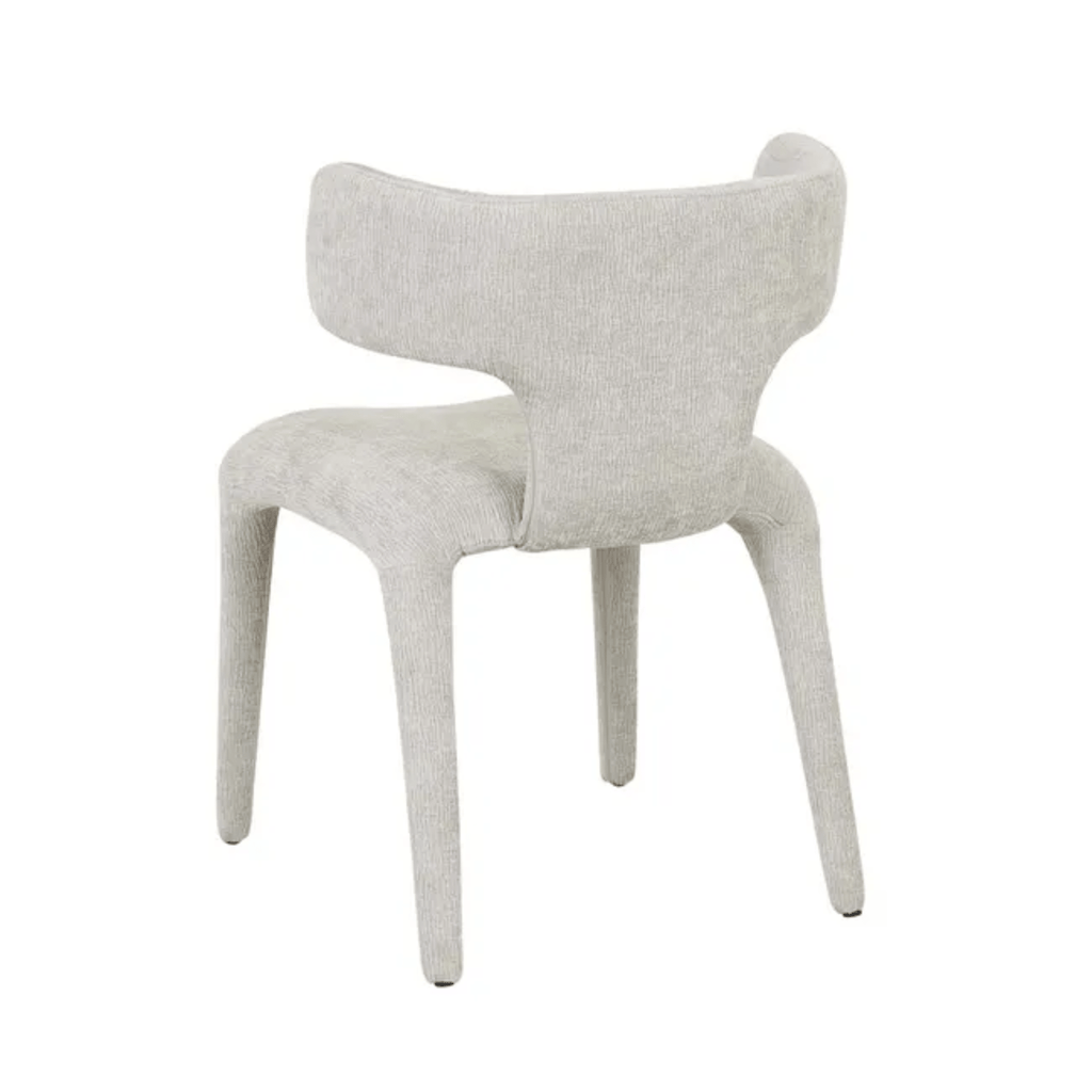 GlobeWest Hector Dining Chair in contemporary Silvermist grey finish.