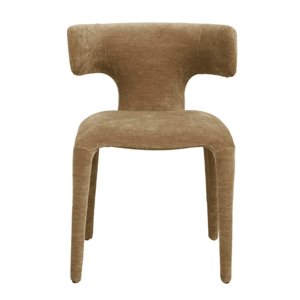 GlobeWest Hector Dining Chair in earthy Soft Russet colourway for natural interiors.