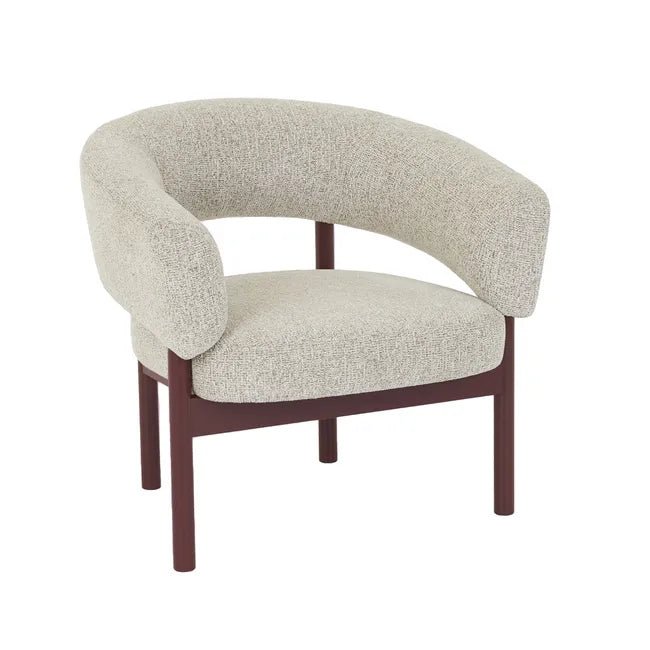 GlobeWest Jenson Occasional Chair in Owl Speckle presents a modern seating solution with a touch of warmth