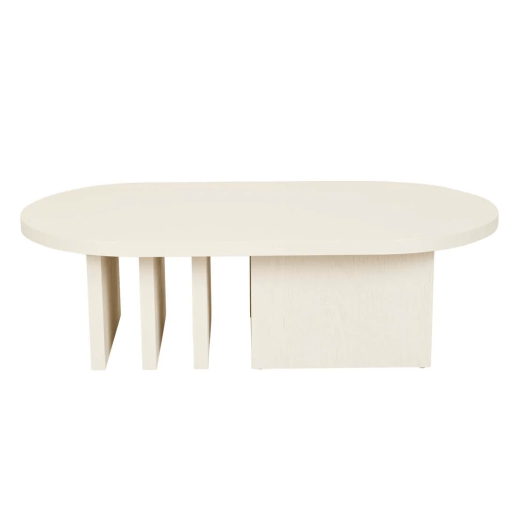 GlobeWest Jetty Coffee Table Porcelain ash veneer oval modern design