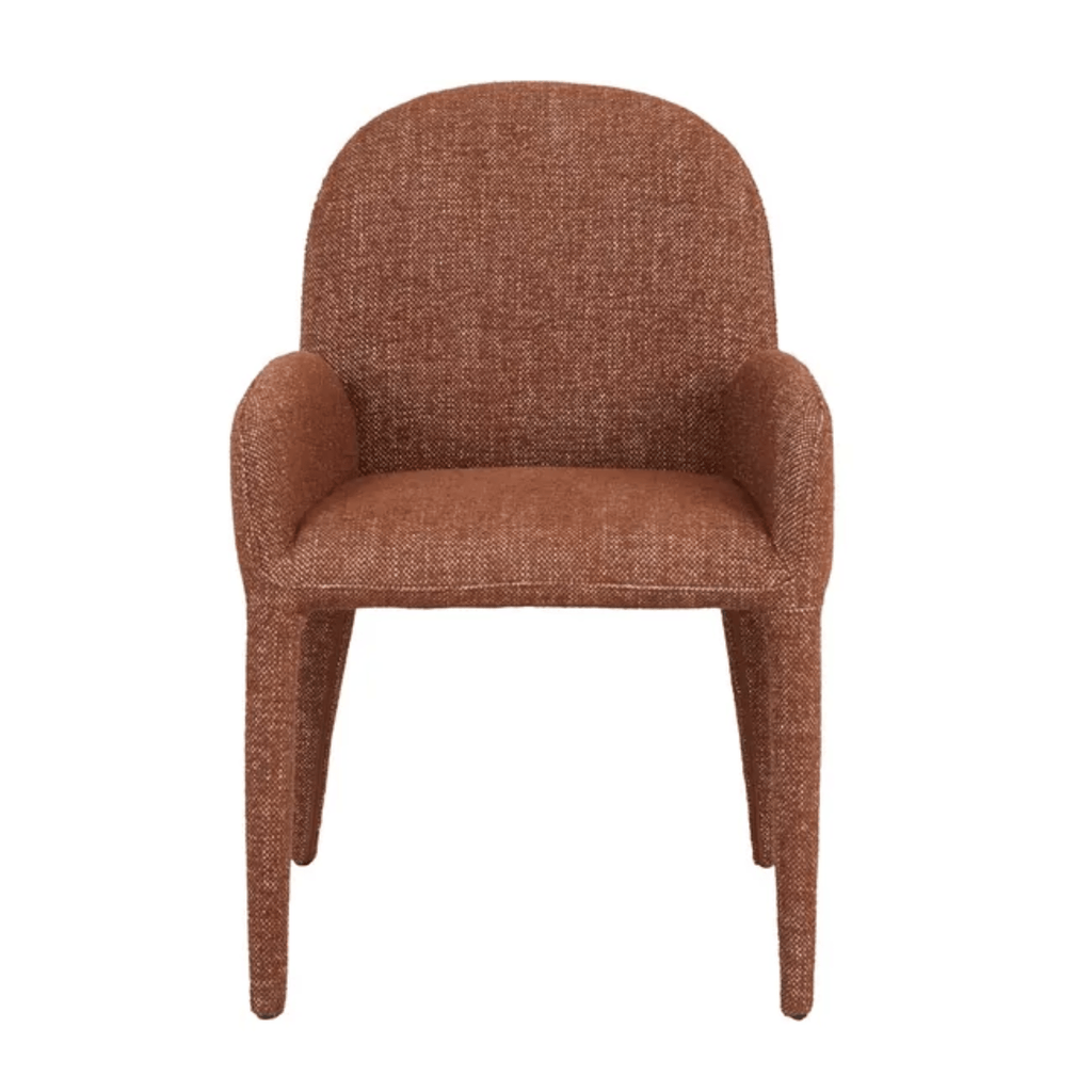 GlobeWest Jules Dining Chair in striking Brick colourway for statement dining