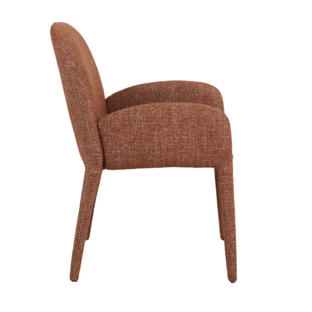 Timeless GlobeWest Jules Dining Chair displaying elegant Soft Russet tones.