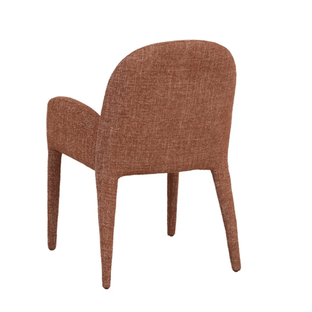 GlobeWest Jules Dining Chair in warm Brick finish for inviting dining spaces.