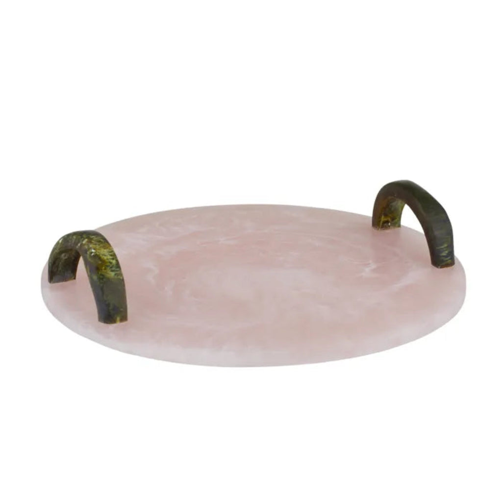 Kip Resin Tray in Nude and Olive tones perfect for entertaining and gifting.