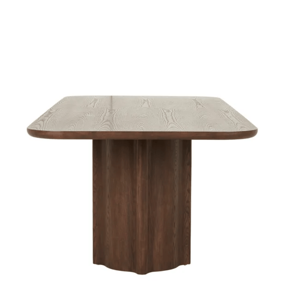 Side view of Leon Dining Table - Tobacco Ash