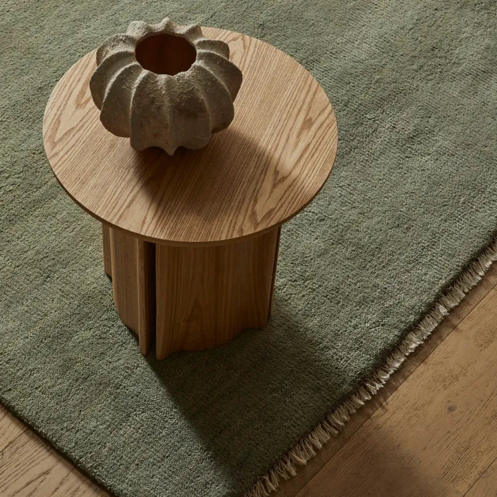 Styled GlobeWest Natural Ash Leon Side Table combining form and function in modern furniture design.