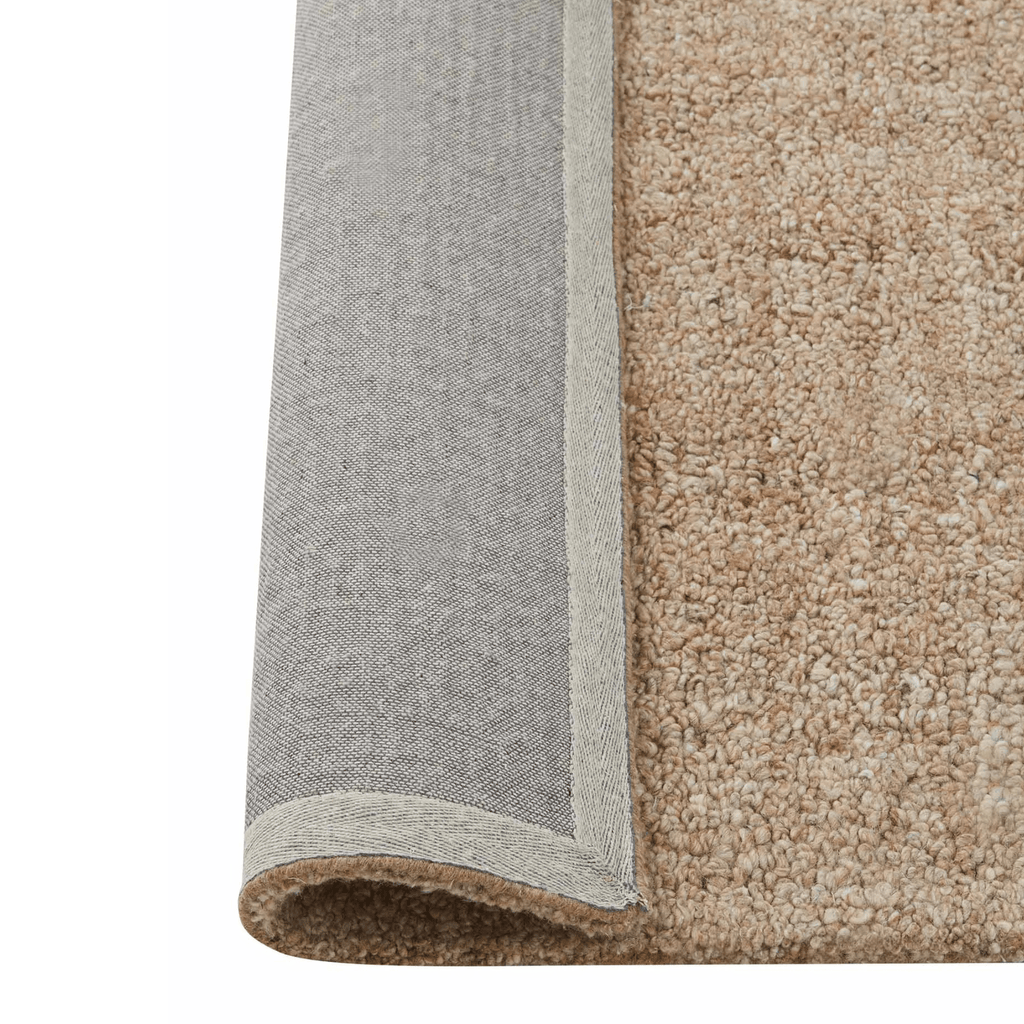 Weave Home Marceau Rug Taupe - close-up of luxurious weave construction and sophisticated design details
