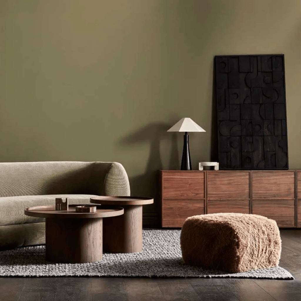 Styled image by GlobeWest of the Marcell Buffet in Walnut