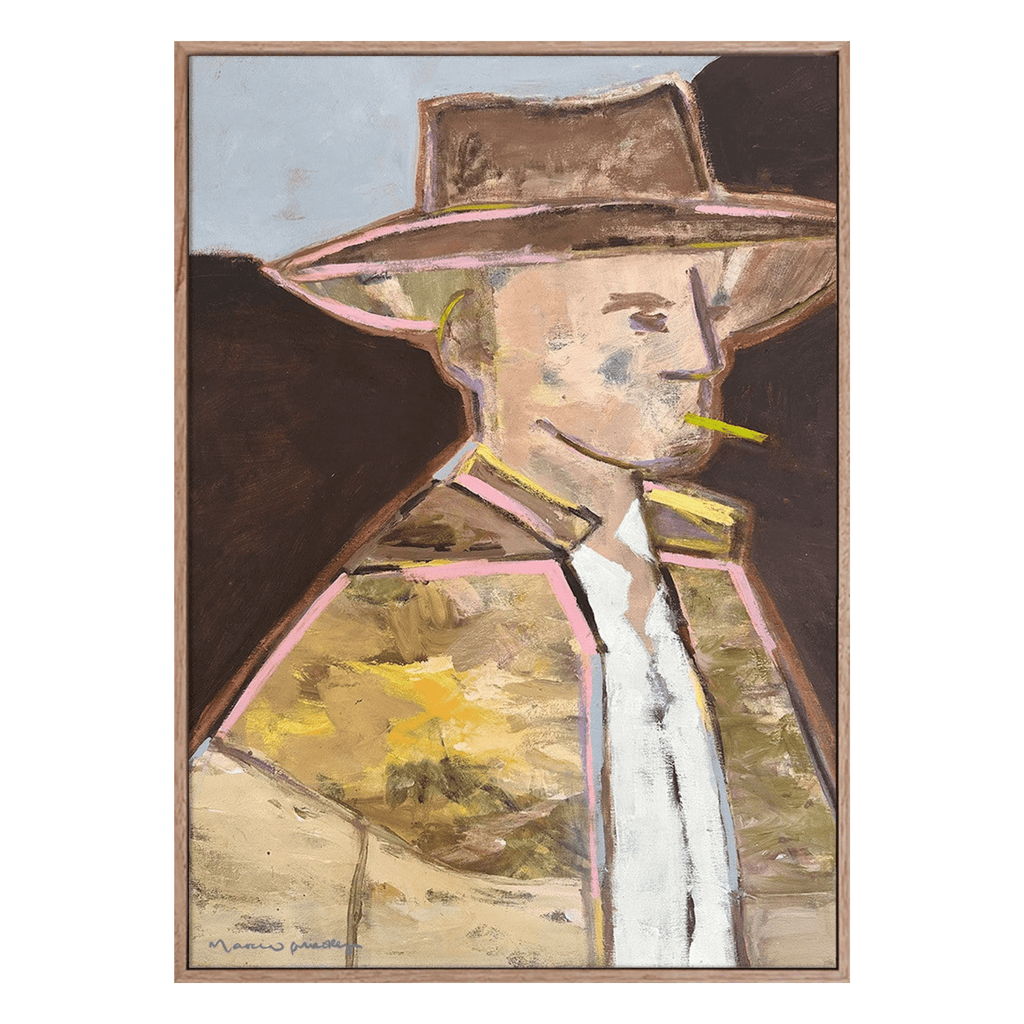 Marcia Priestley Stockman cowboy limited edition framed canvas print artwork available at Granite Lane in Perth