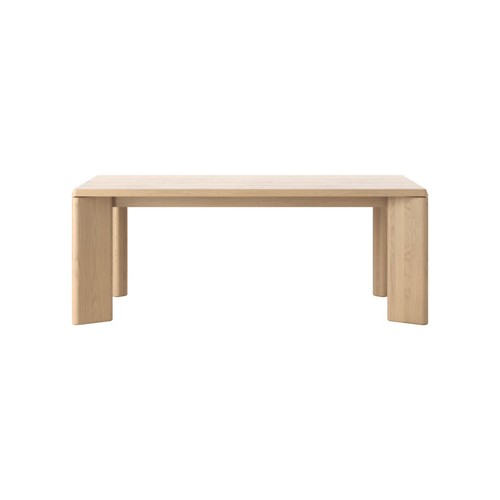 Lenny Dining Table 2000 mm solid oak crema finish for contemporary interiors.