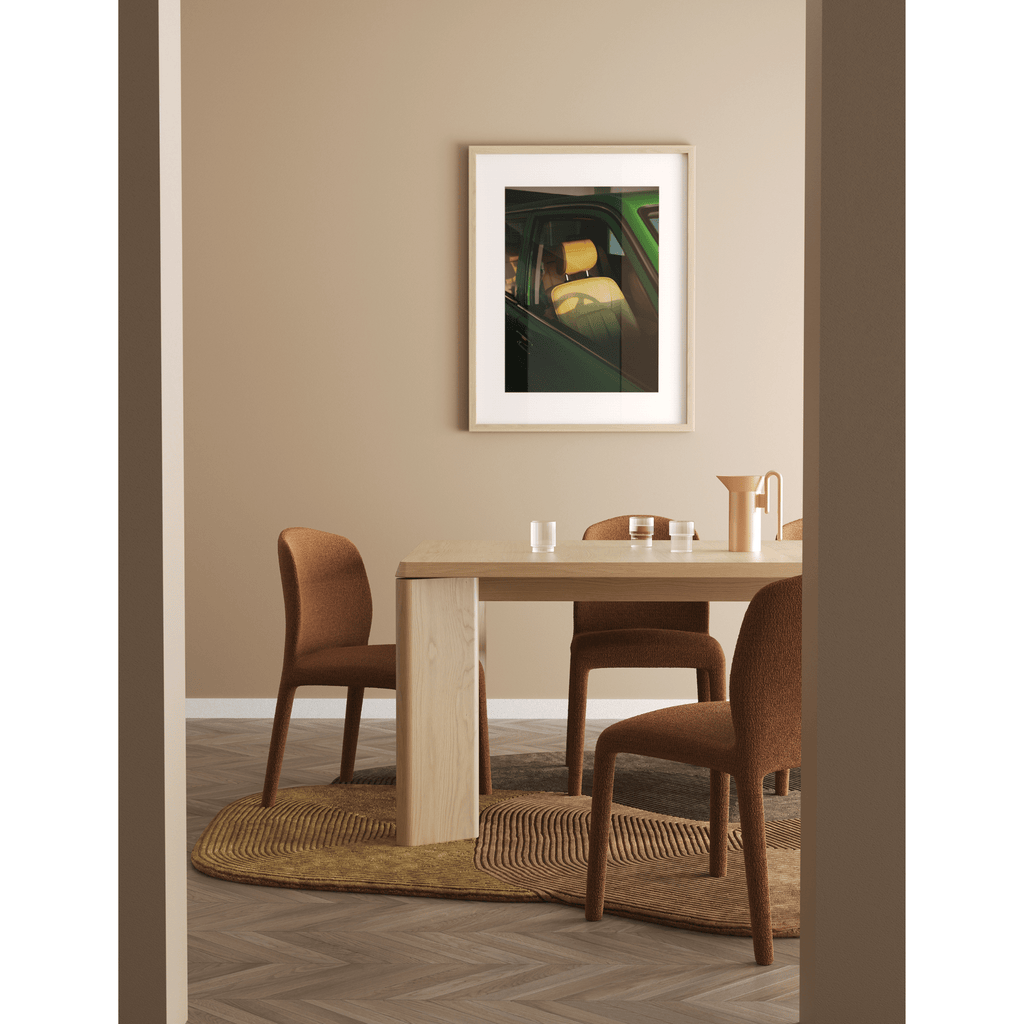 Lenny oak crema dining table in two sizes 2000 mm and 2400 mm.