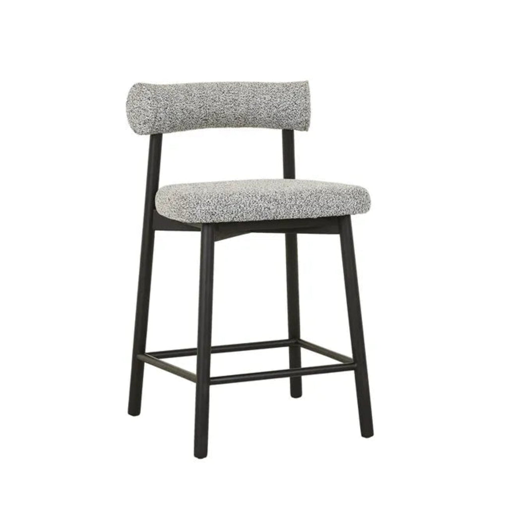 GlobeWest Olsen Barstool — pepper boucle upholstery