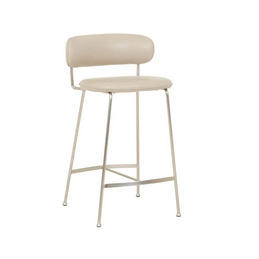 GlobeWest Piccolo Barstool with smooth Sandstone PU finish and timeless profile