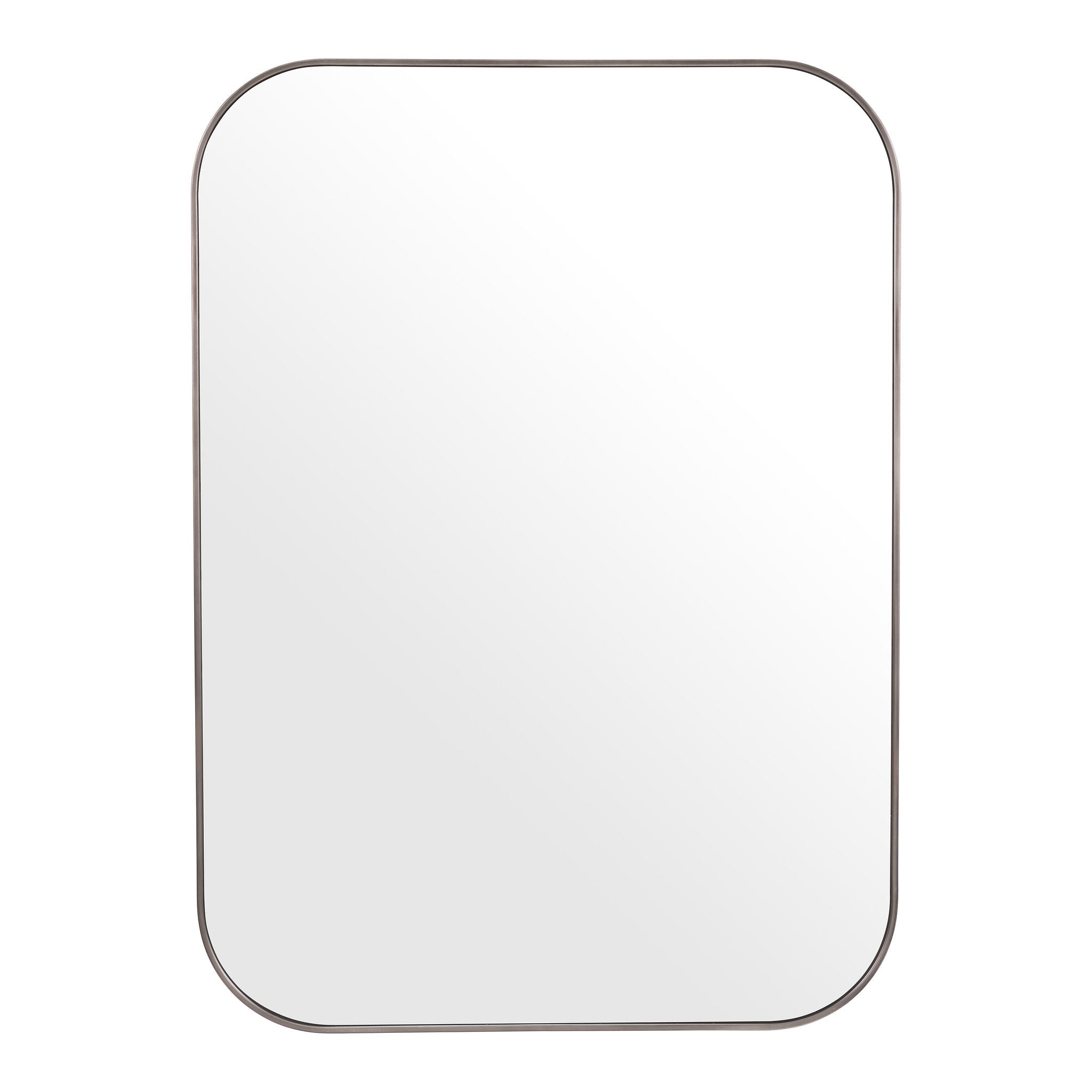 Studio Slim Rectangle Curve Mirror, Gunmetal - Rectangle Mirrors ...