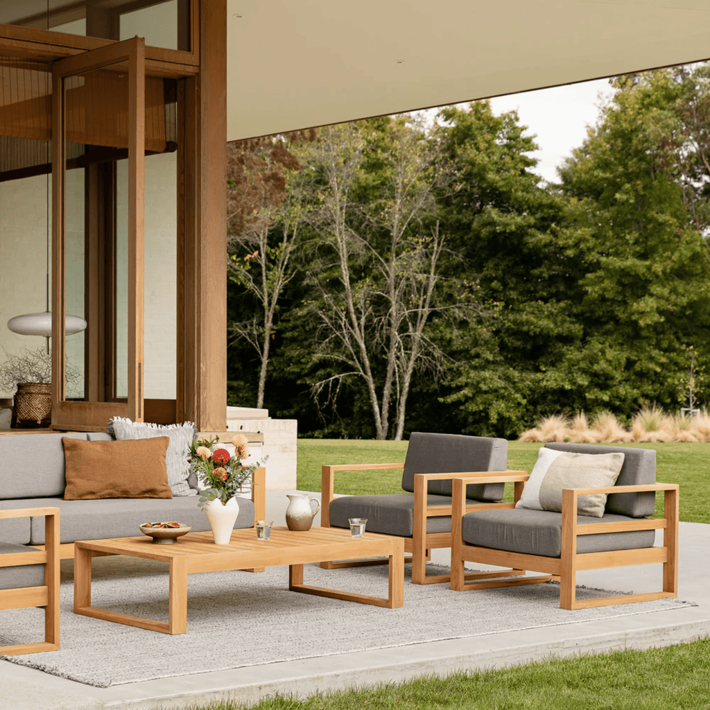 Rhodes rug by Baya Living suitable for both indoor and outdoor use in neutral tones