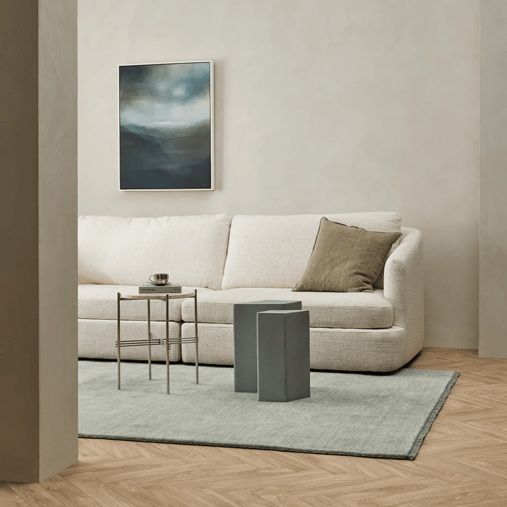 Aquamarine Sandringham area rug by Baya Living showing intricate design details