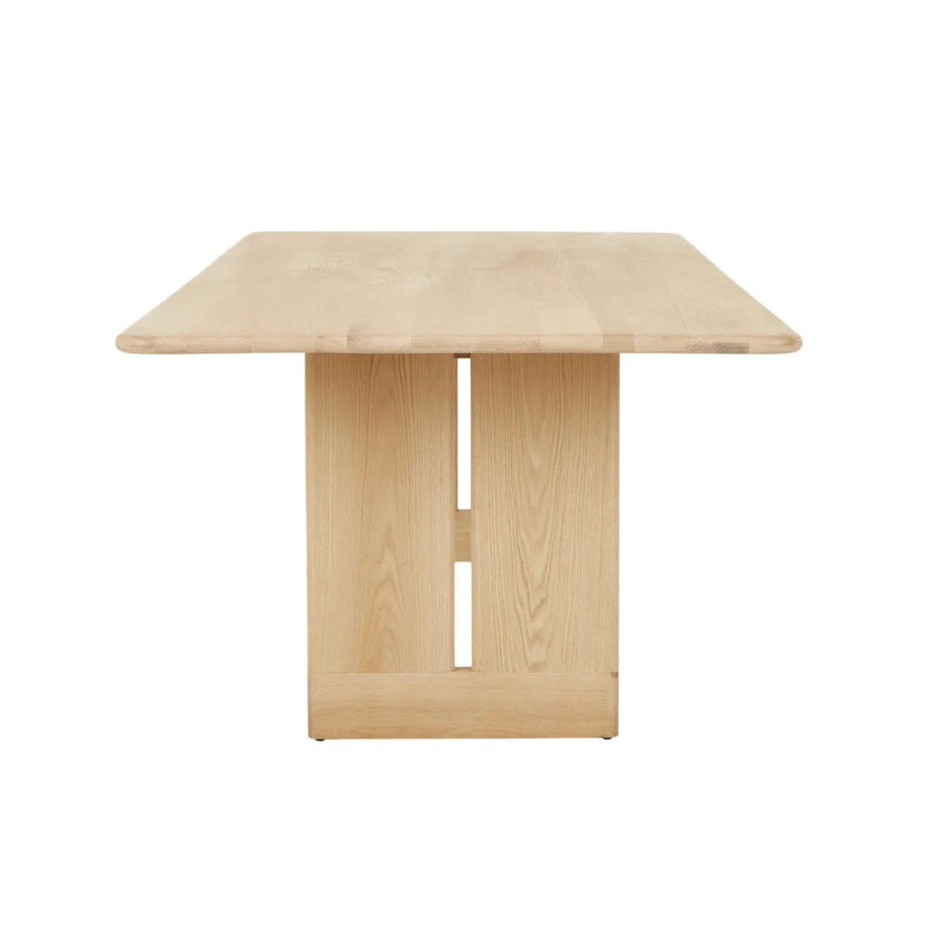 GlobeWest Smith Dining Table New Oak — solid oak top and base in warm natural tone