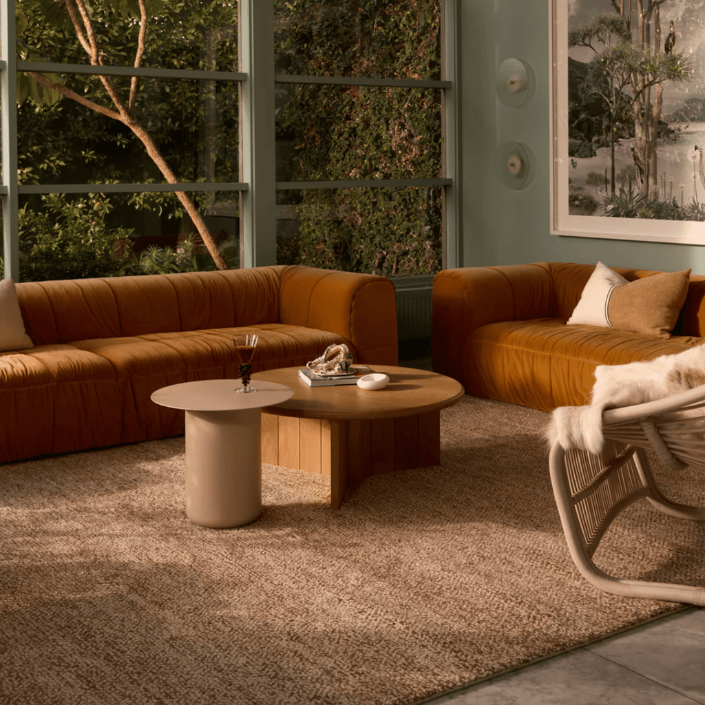 Tribe Home Vogel ginger floor rug – inviting earthy hue for a cosy and stylish home