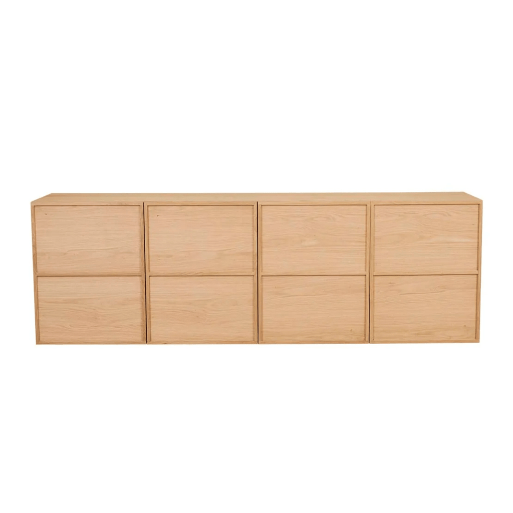 GlobeWest Marcel Buffet in Oak modern sideboard with clean lines and discreet handles

