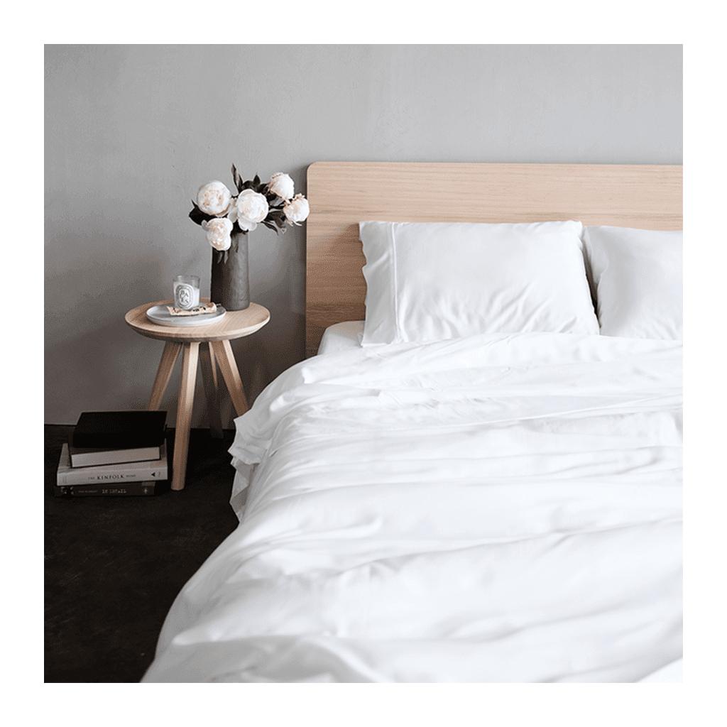 Mulberry Threads Co. Bed Linen + Towels 100% Organic Bamboo Pillowslip, White