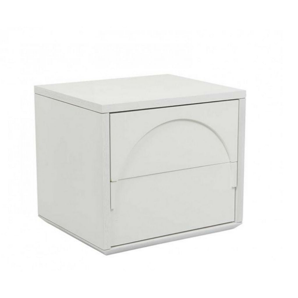 Archer Bedside Table, White Arch 