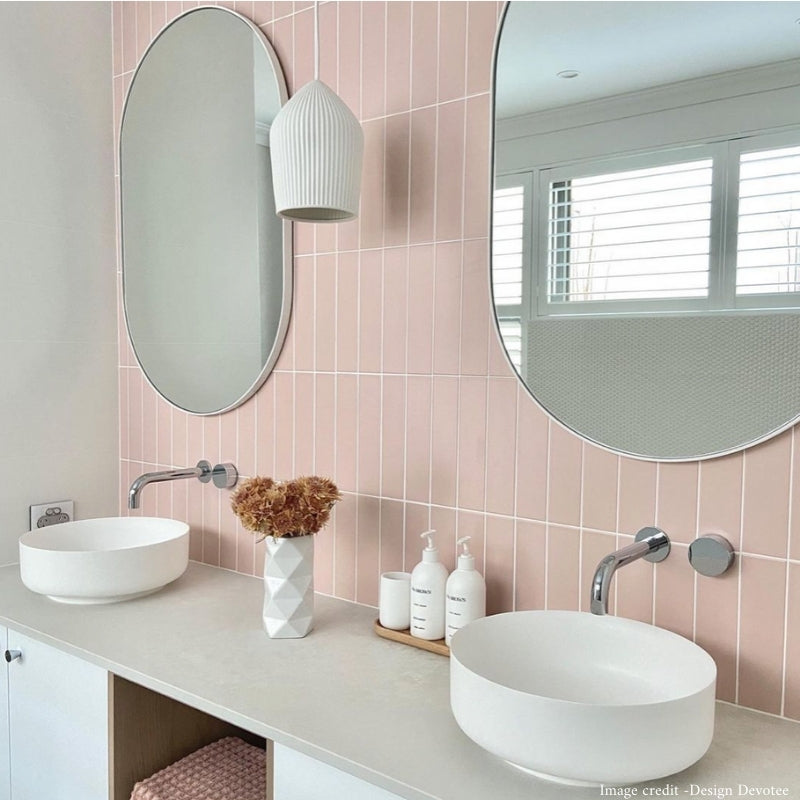 Studio Small Oval Mirror, White by Perth home owner Jen from Design Devotee